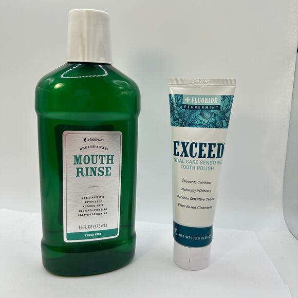 Melaleuca Breath Away Mouth Rinse and Exceed Total Care Sensitive Tooth Polish - Picture 1 of 5